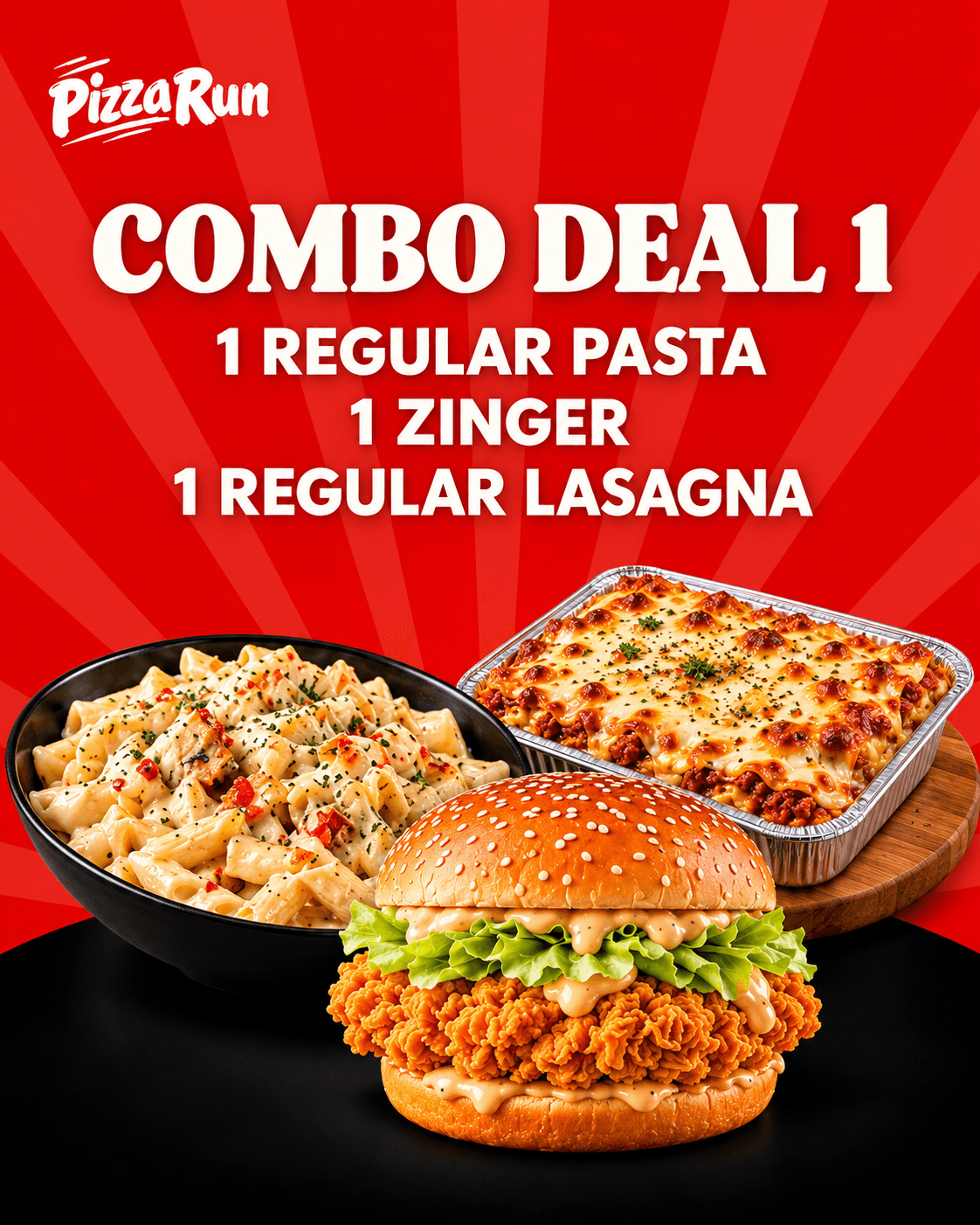 Combo Deal 1 from Pizza Run Fast Food Karachi