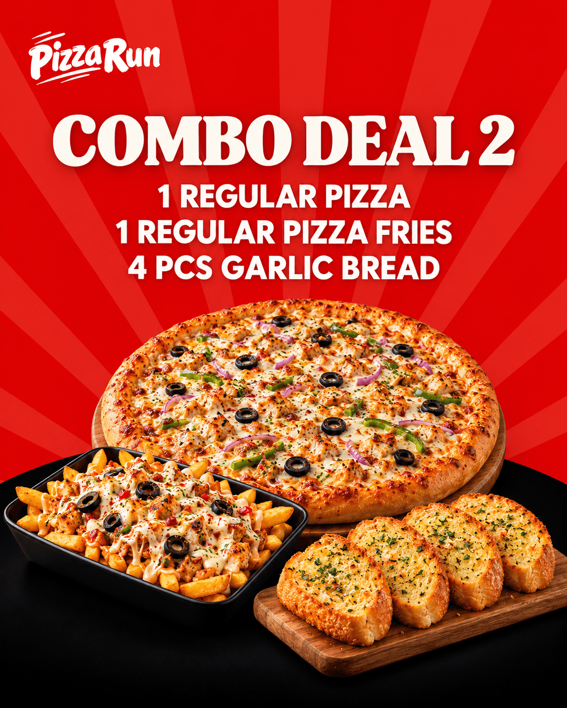 Combo Deal 2 from Pizza Run Fast Food Karachi