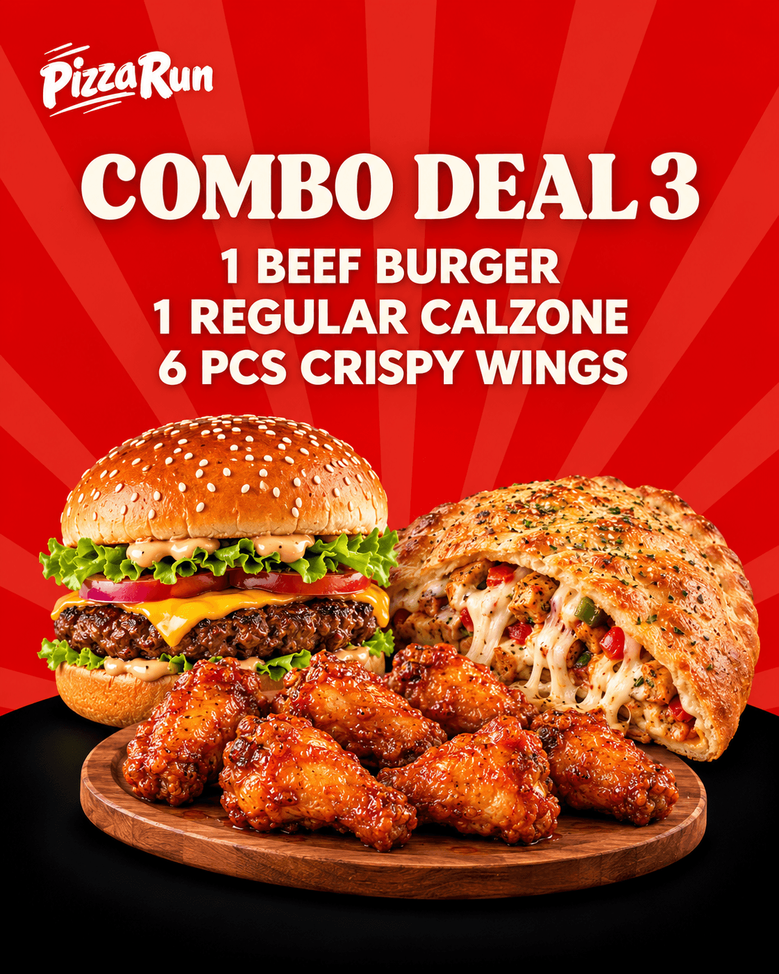 Combo Deal 3 from Pizza Run Fast Food Karachi