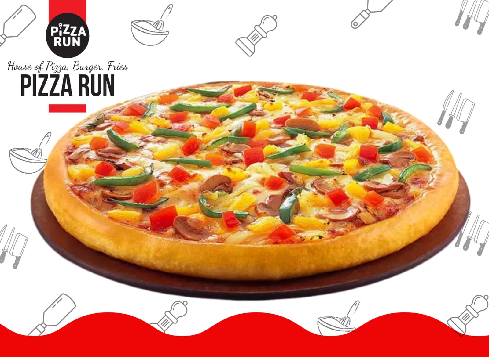 All Veggie Pizza from Pizza Run Fast Food Karachi