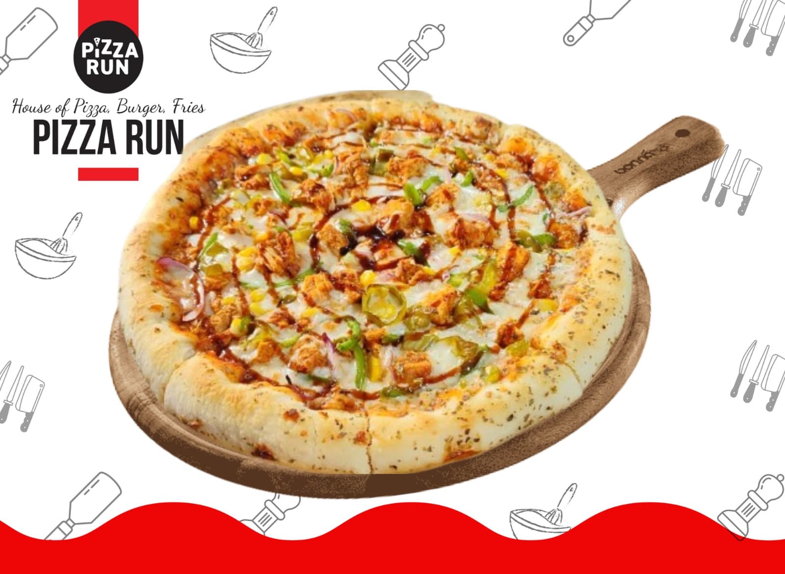 BBQ Tikka Pizza from Pizza Run Fast Food Karachi