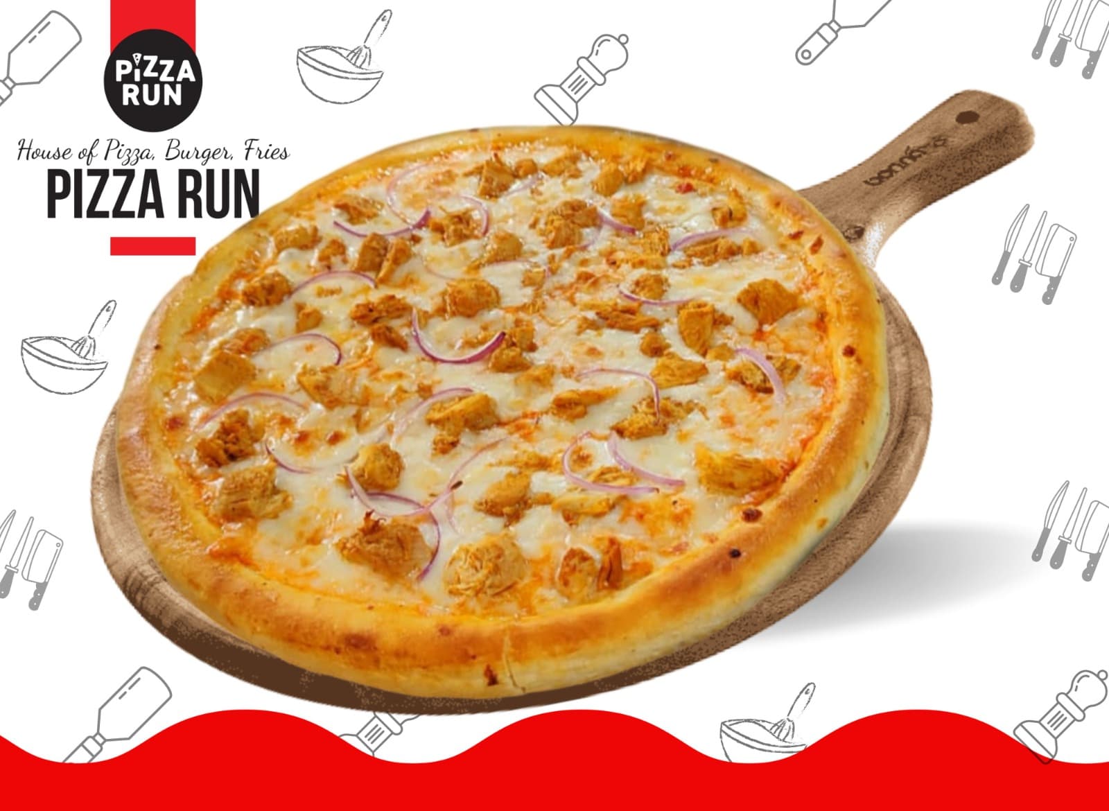 Malai Feast Pizza from Pizza Run Fast Food Karachi