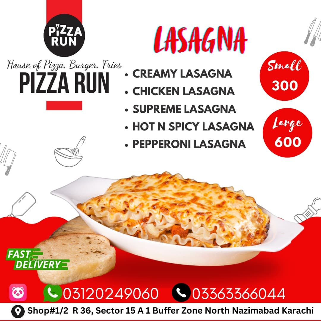 Creamy Pasta from Pizza Run Fast Food Karachi
