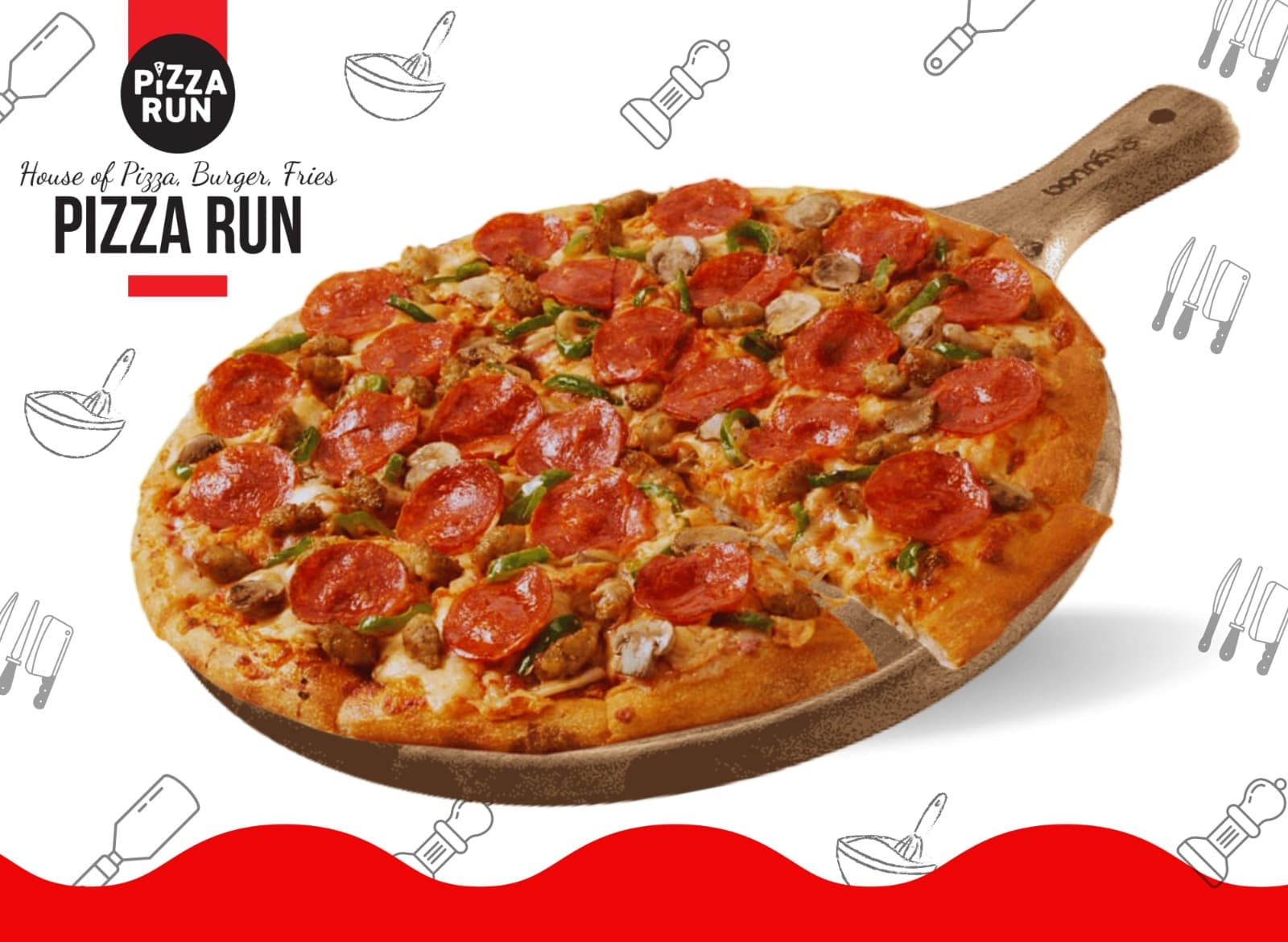 Super Pepperoni Pizza from Pizza Run Fast Food Karachi